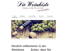 Tablet Screenshot of die-weinkiste-juelich.de